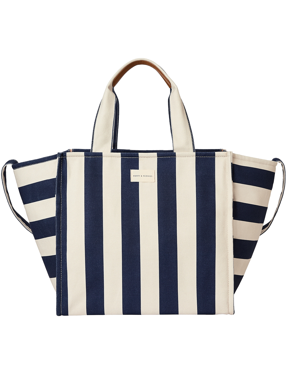 Seaside Tote Navy Stripe | Poppy and Peonies – Poppy & Peonies
