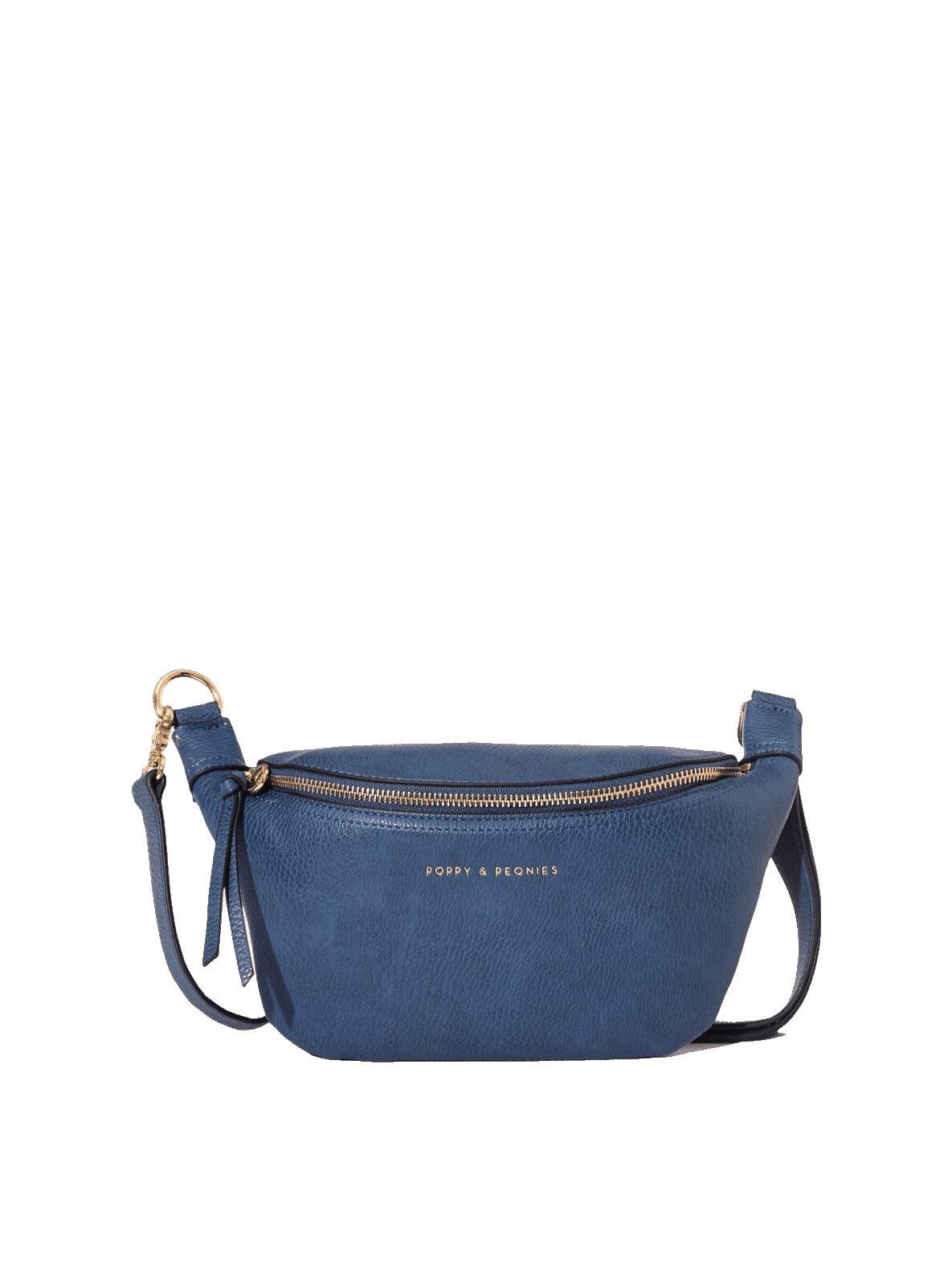 Women's Pebbled Vegan Leather Belt Bag & Crossbody Sling Bag, Navy