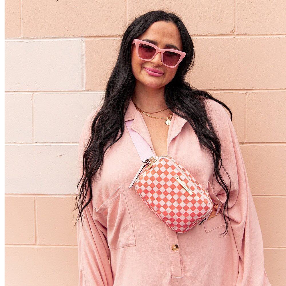 On The Run belt bag checkered – Poppy & Peonies