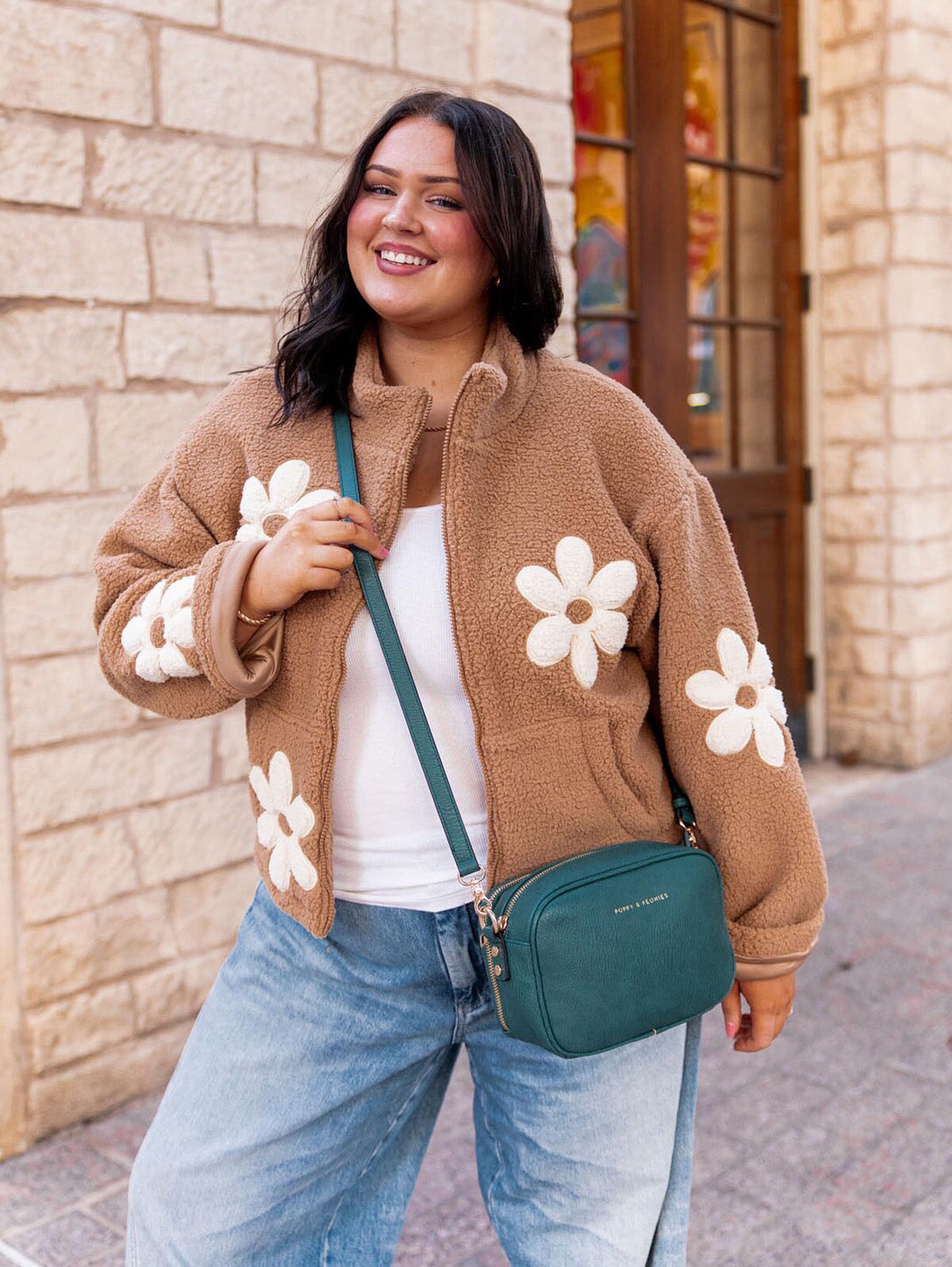 24/7 Crossbody Teal | Poppy and Peonies – Poppy & Peonies