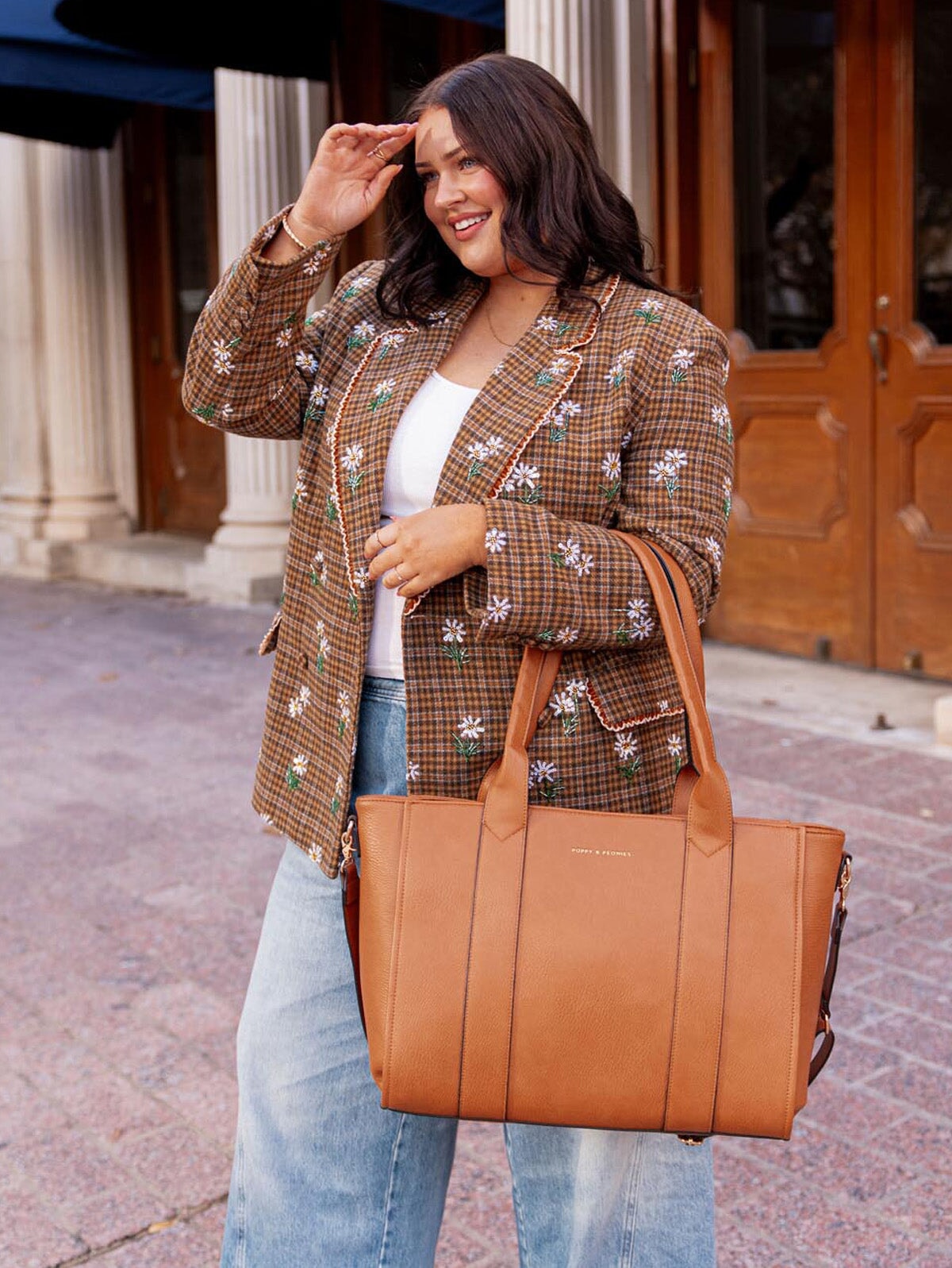 Multitasker Tote Cognac | Poppy and Peonies – Poppy & Peonies