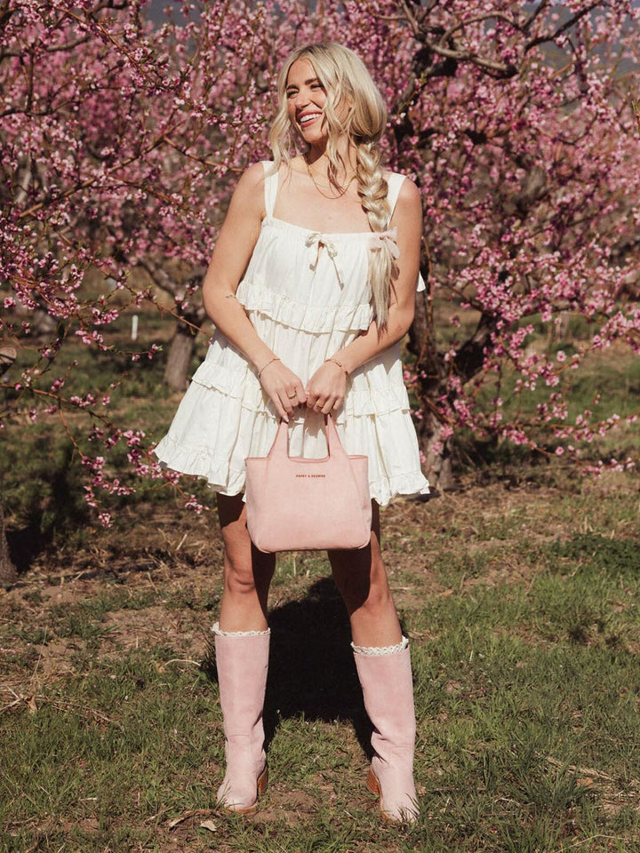 The Pick Me Up Tote Blush Suede