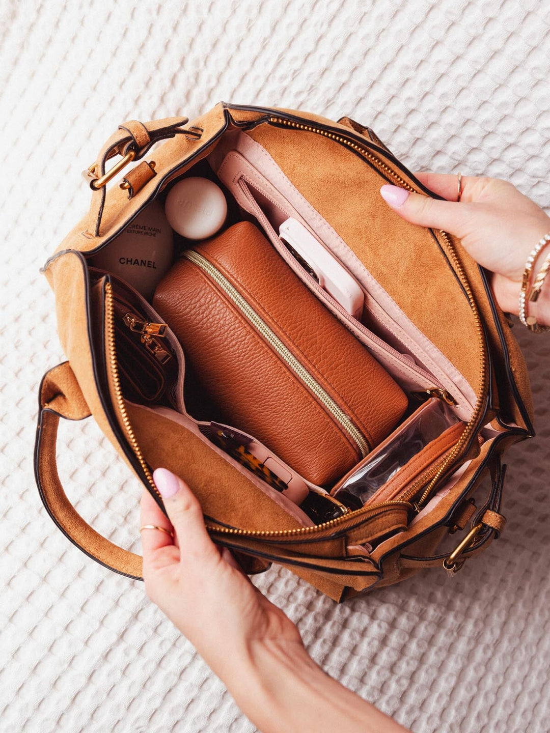 Mini Uptown Tote Cognac Suede