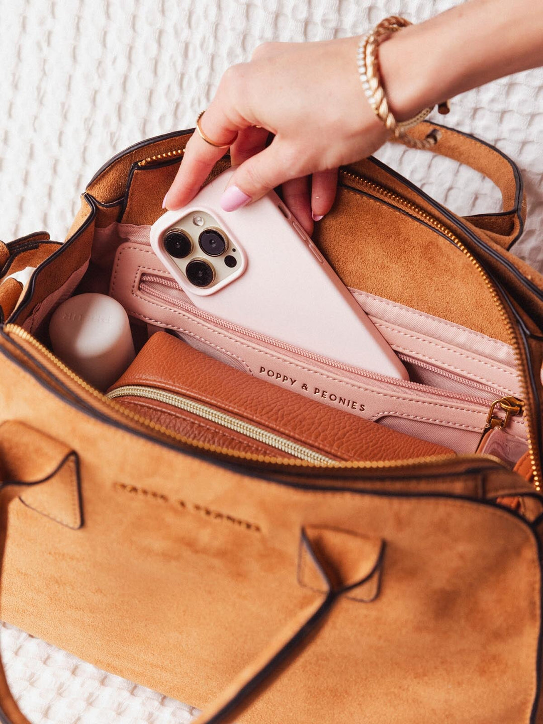 Mini Uptown Tote Cognac Suede