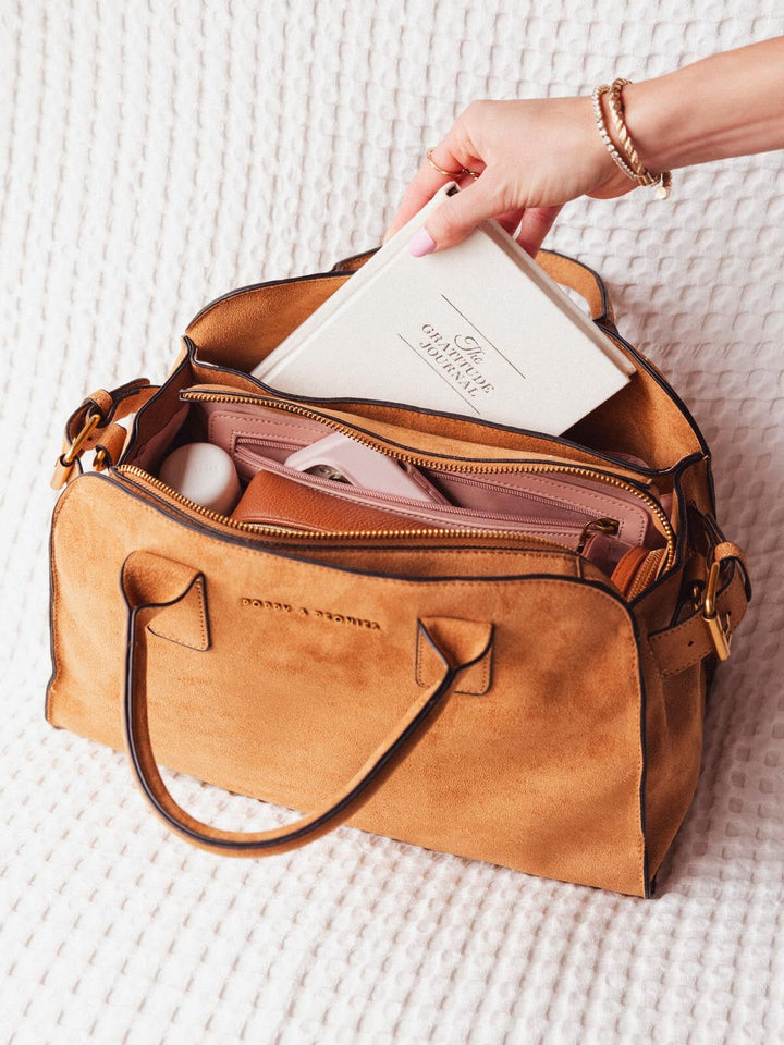 Mini Uptown Tote Cognac Suede