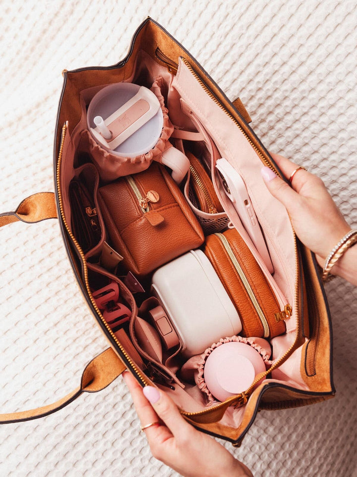 The Meadow Tote Cognac Suede