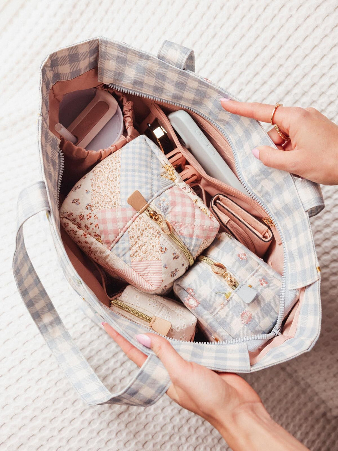 Everything Tote Blue Gingham