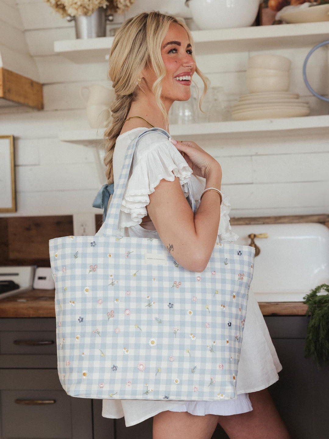 Everything Tote Blue Gingham