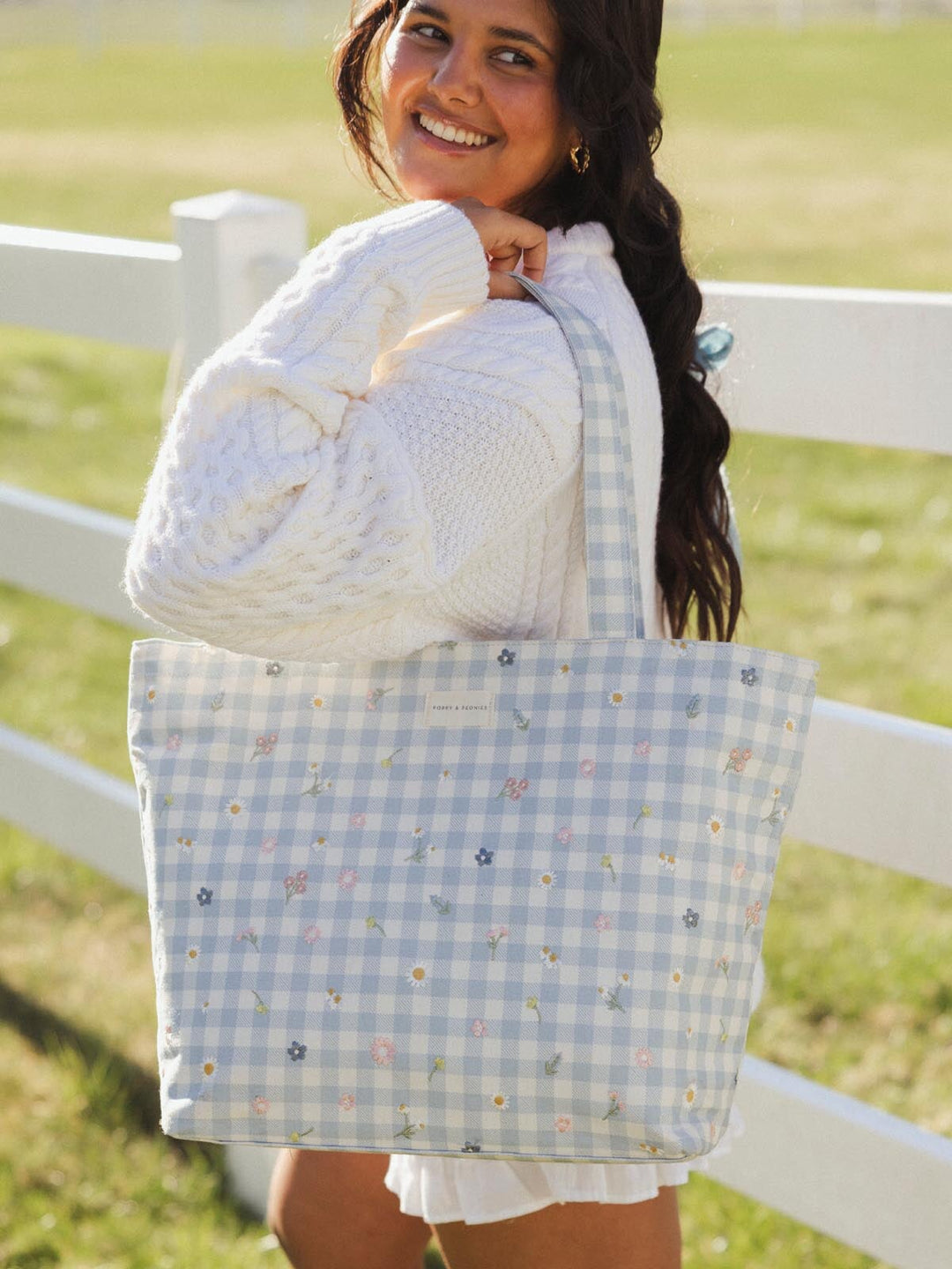 Everything Tote Blue Gingham