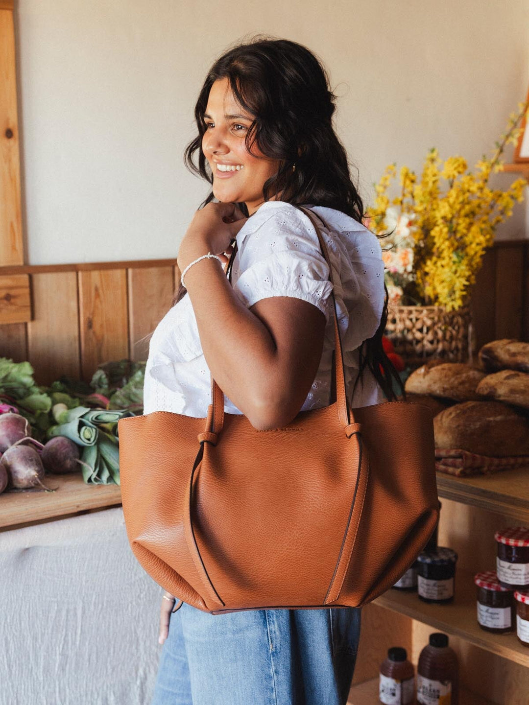 Etta Tote Cognac