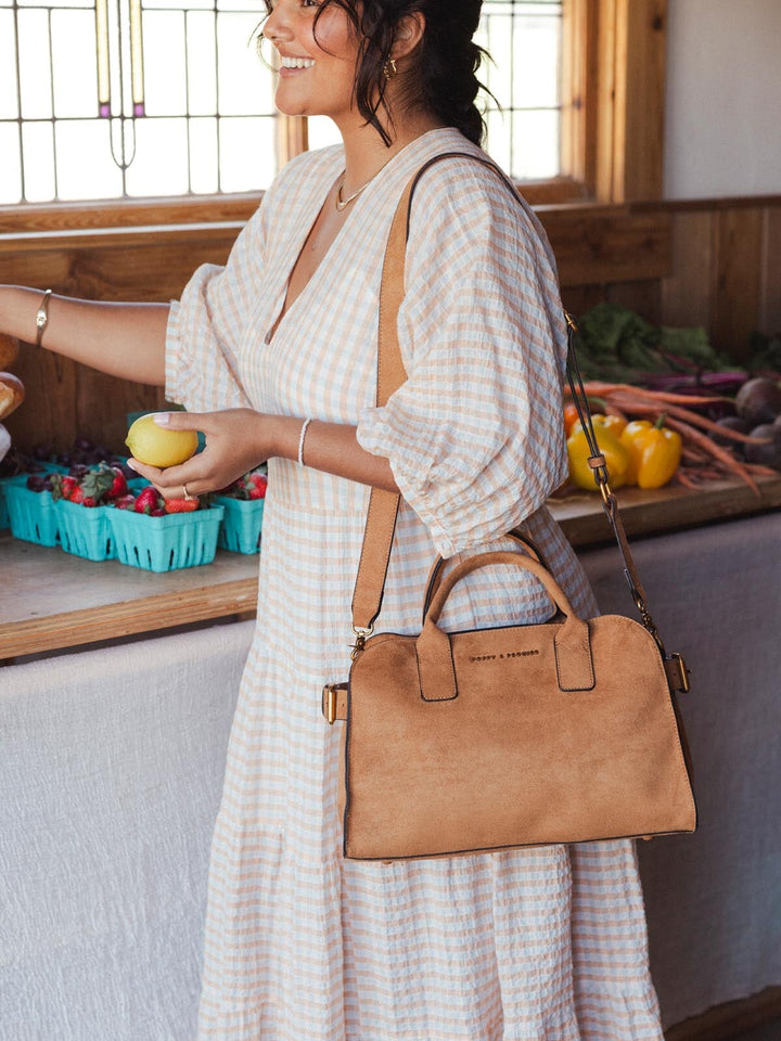 Mini Uptown Tote Cognac Suede