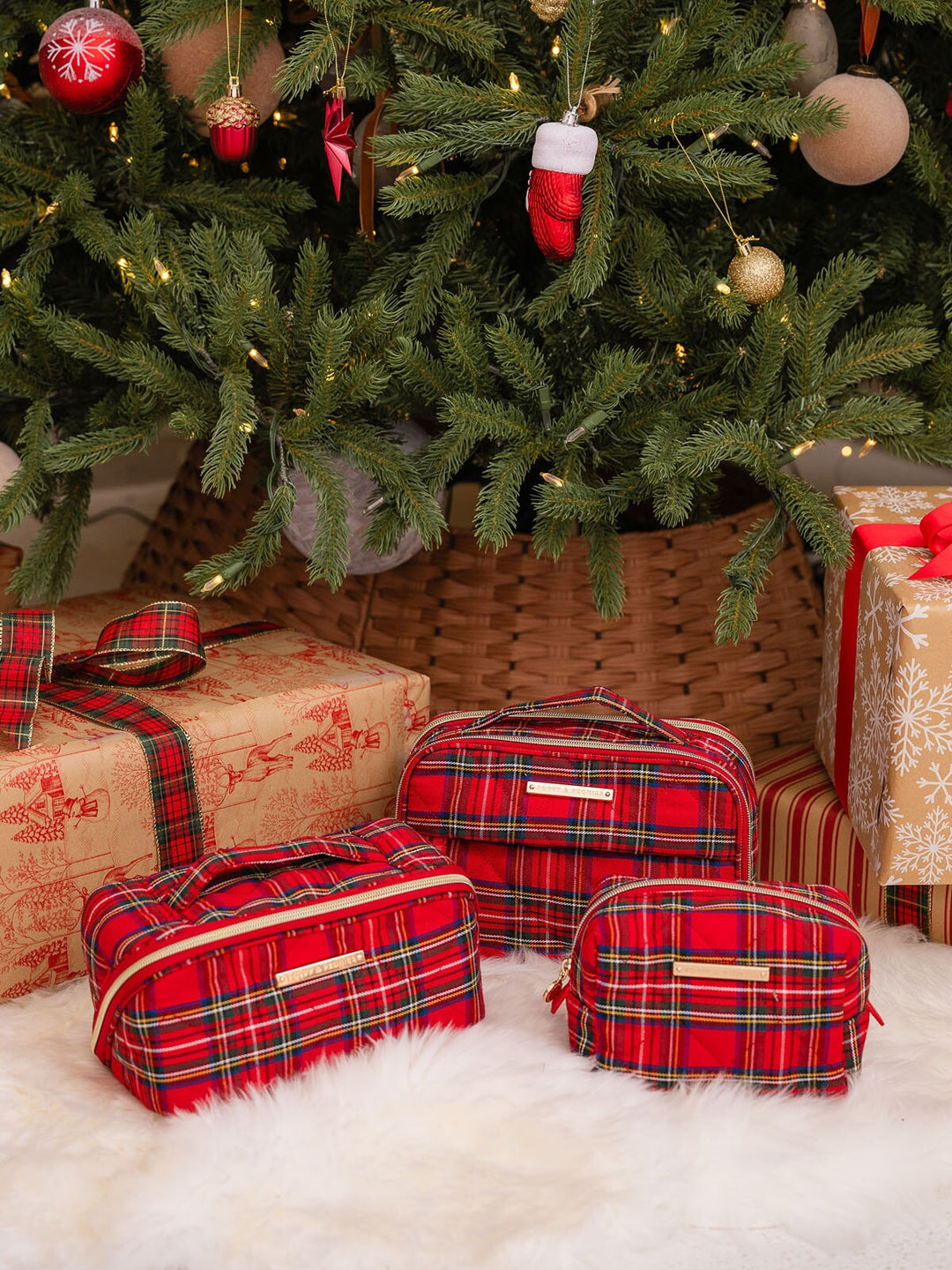 Open and Glow Cosmetic Red Plaid