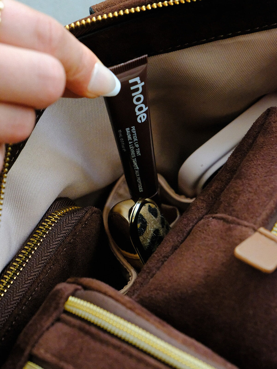 Avenue Tote Espresso Suede