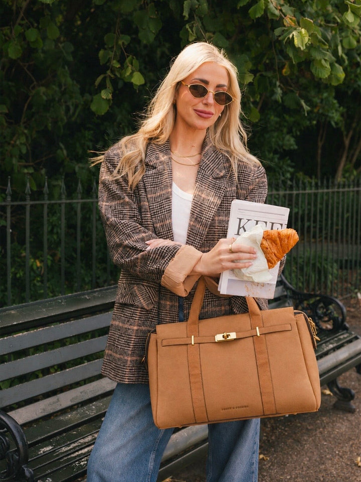 Effortless Tote Cognac Suede