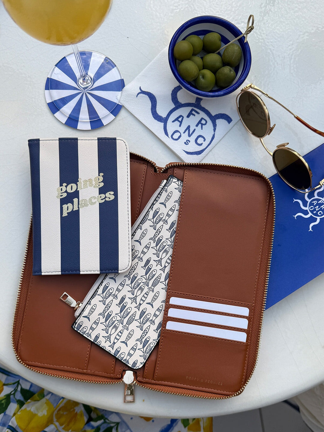 Wanderlust Travel Wallet Sardine Print