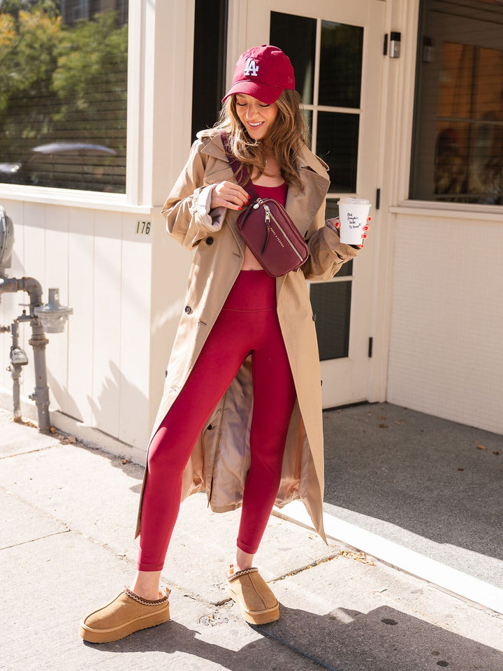 On The Run Belt Bag Vegan Leather Berry