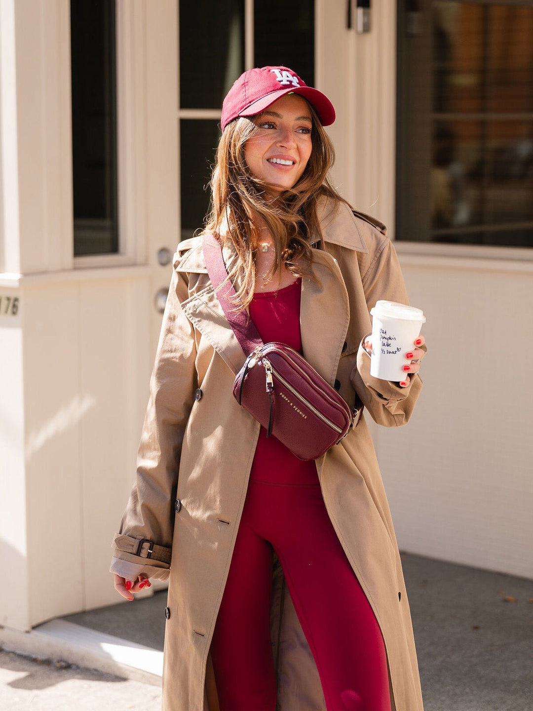 On The Run Belt Bag Vegan Leather Berry