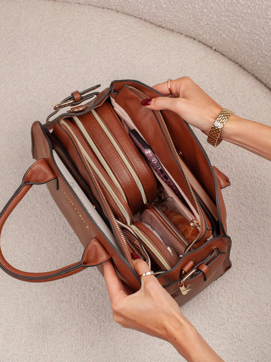 Mini Uptown Tote Chestnut