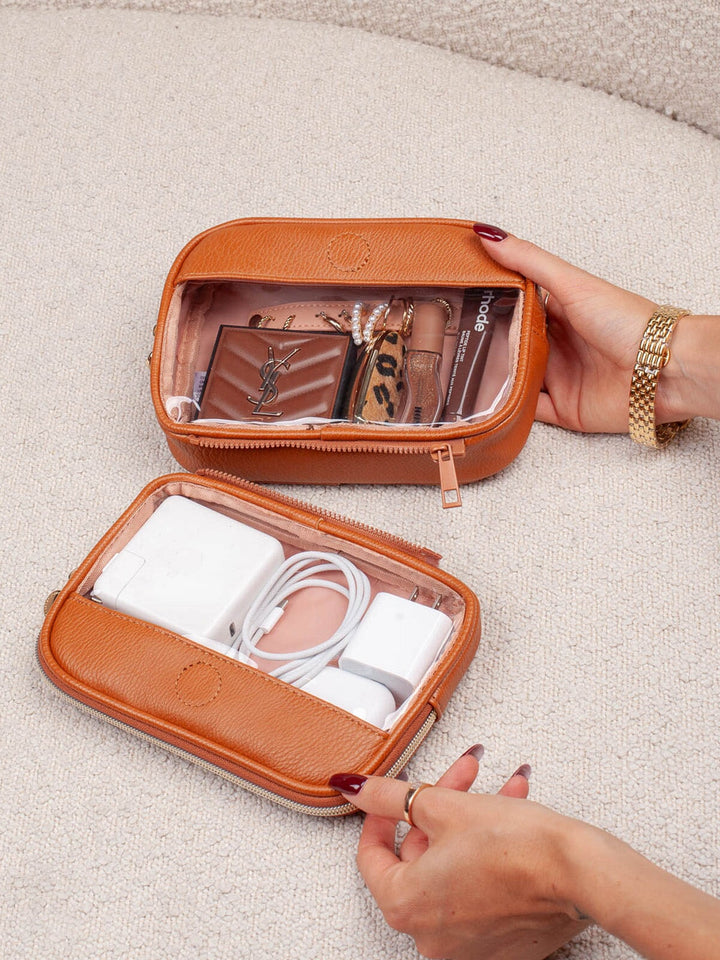 The Split Organizer Cognac