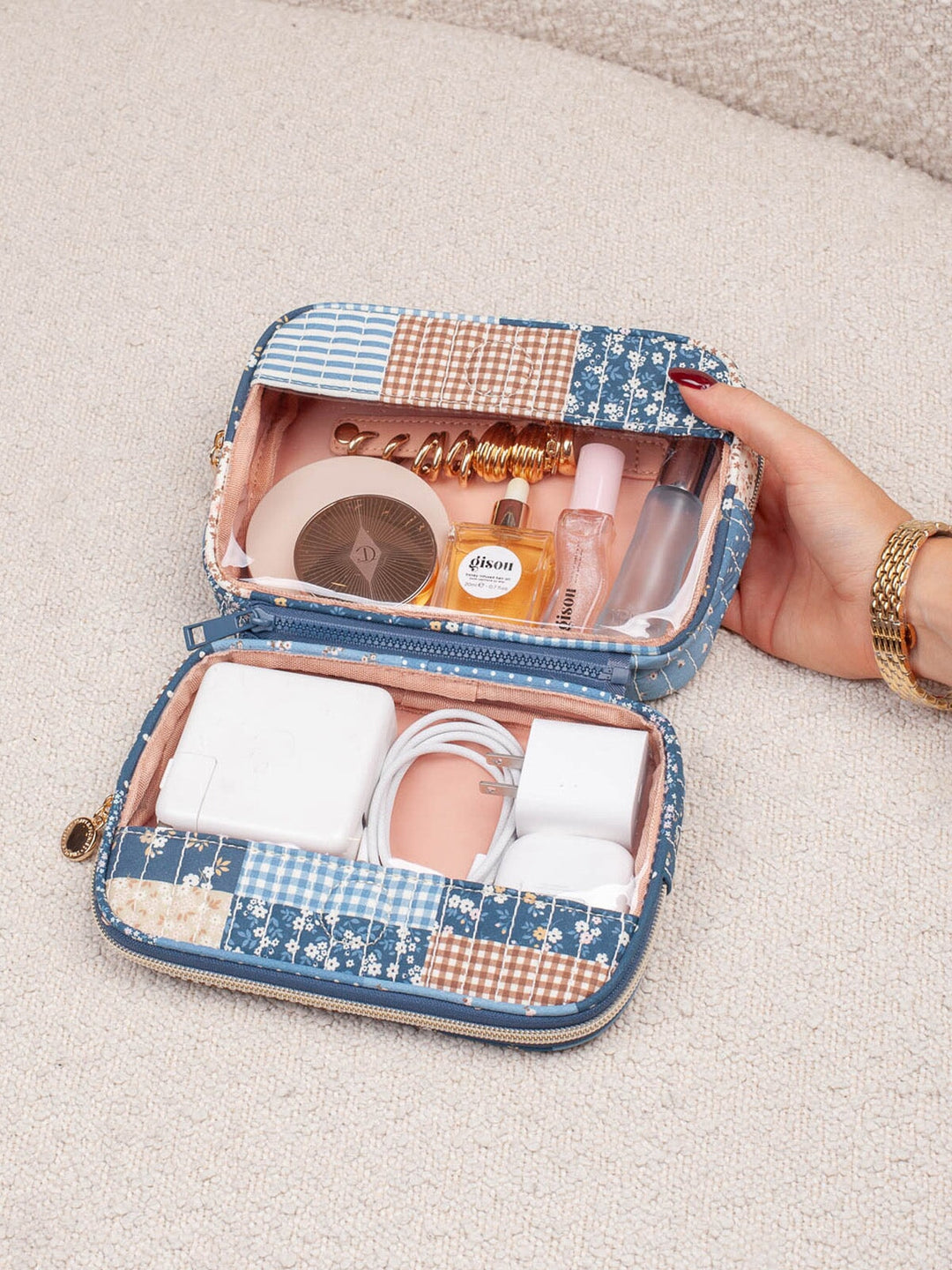 The Split Organizer Navy Patchwork