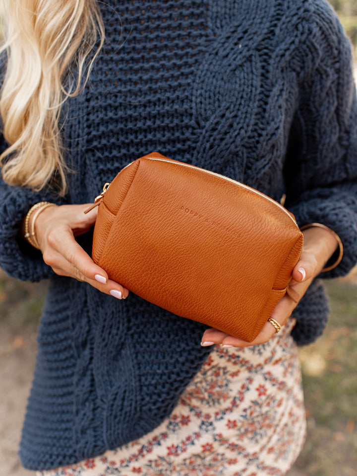 Cognac Cosmetic Case