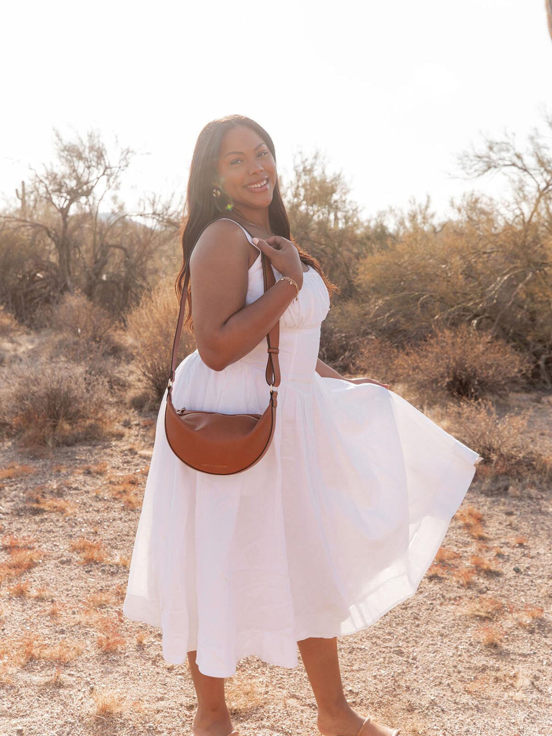 The Eclipse Crossbody Cognac