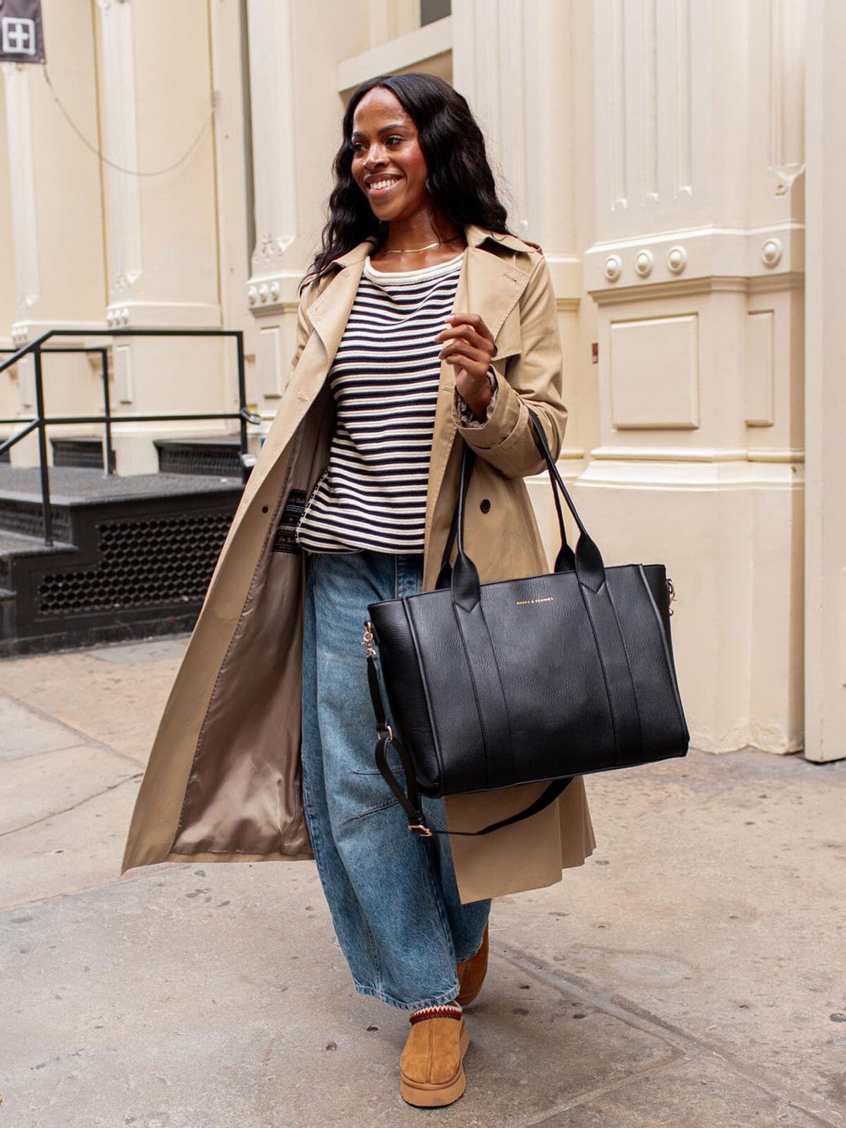 Multitasker Tote Black | Poppy and Peonies – Poppy & Peonies