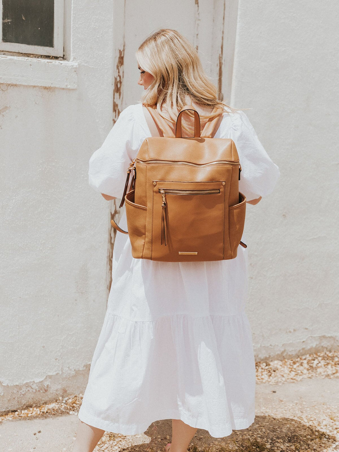 camel color leather backpack Commuter Backpack Camel