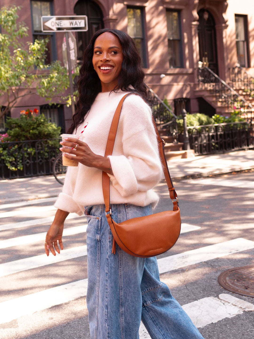 The Eclipse Crossbody Cognac