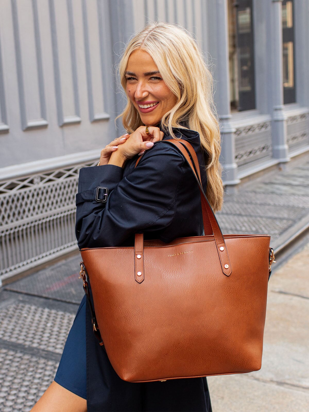 Go Getter Tote Cognac | Poppy and Peonies – Poppy & Peonies