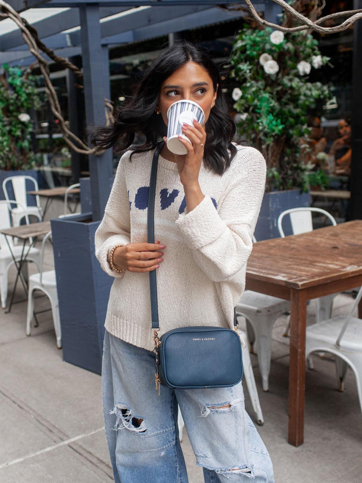 Poppy 24/7 Crossbody Navy | Poppy and Peonies – Poppy & Peonies