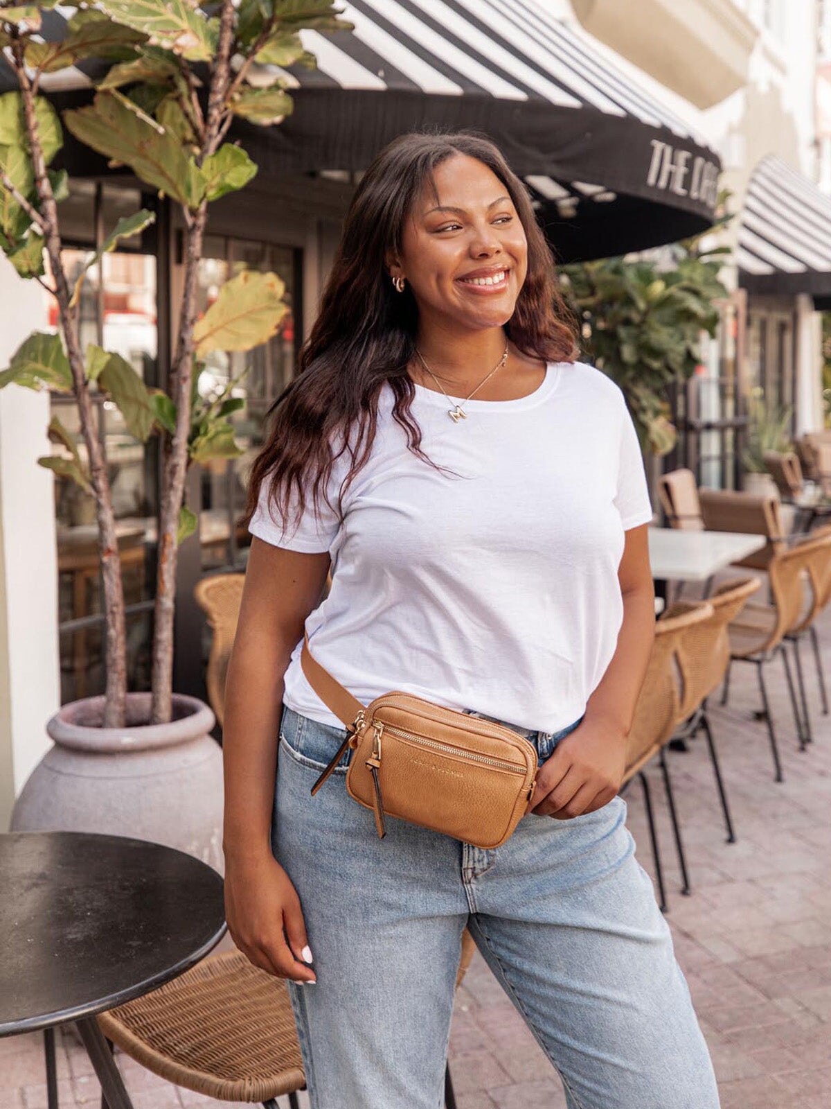 On The Run Belt Bag Vegan Leather Camel | Poppy and Peonies