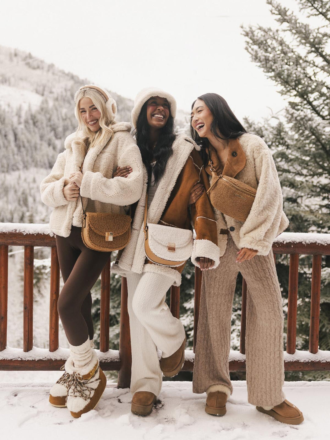 The Icon Crossbody Teddy Faux Fur Cream