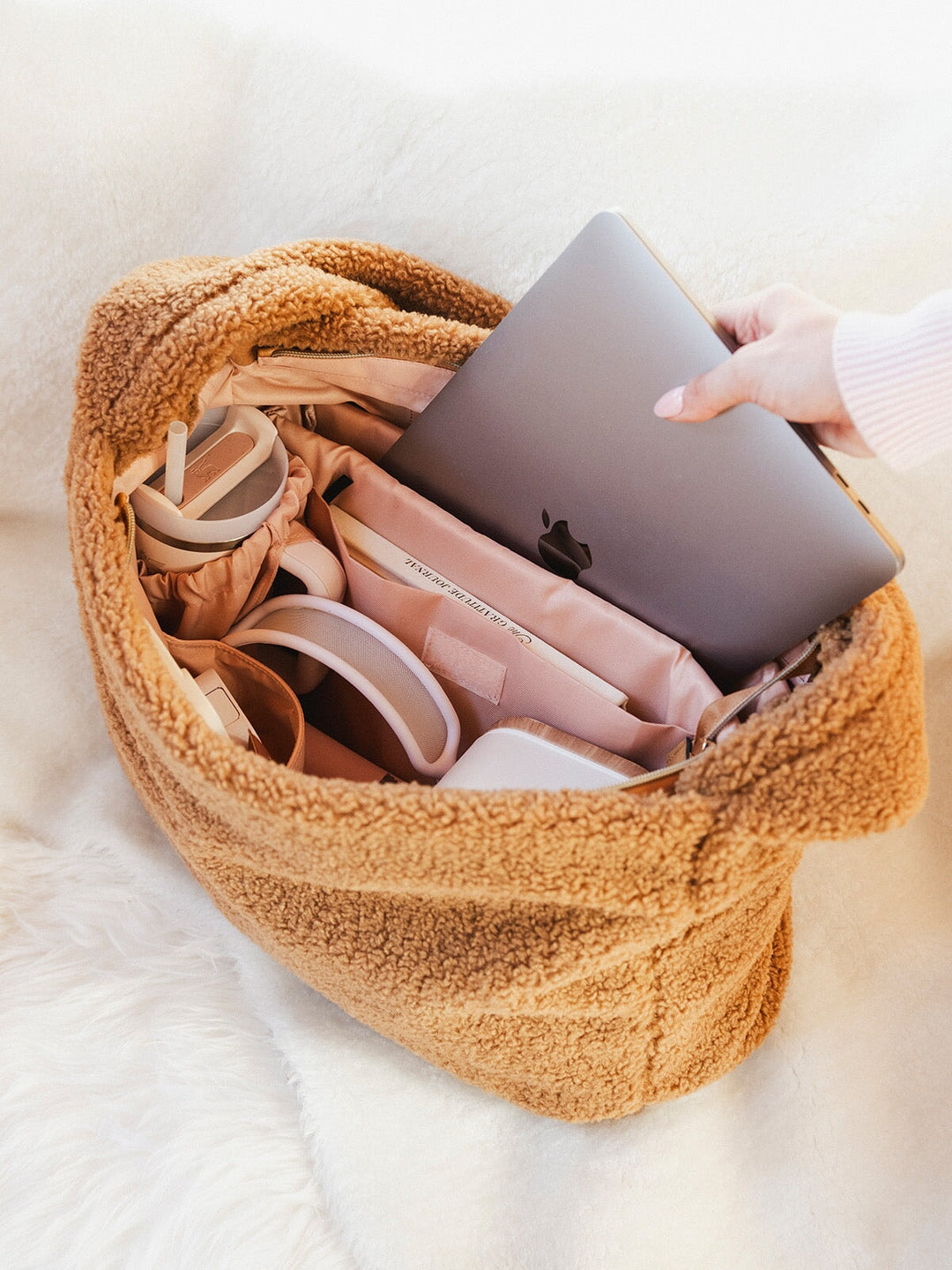 Haul It Teddy Faux Fur Camel