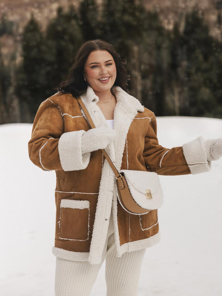 The Icon Crossbody Teddy Faux Fur Cream