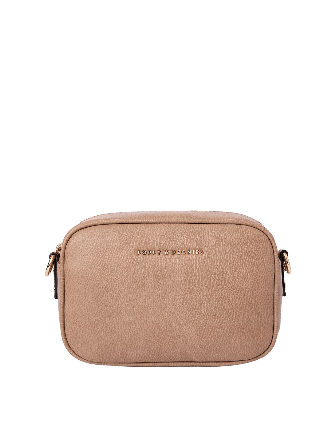 Front view of the 24/7 Crossbody in Taupe