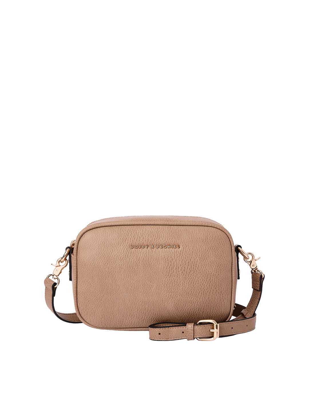 24/7 Crossbody in Taupe with adjustable crossbody strap