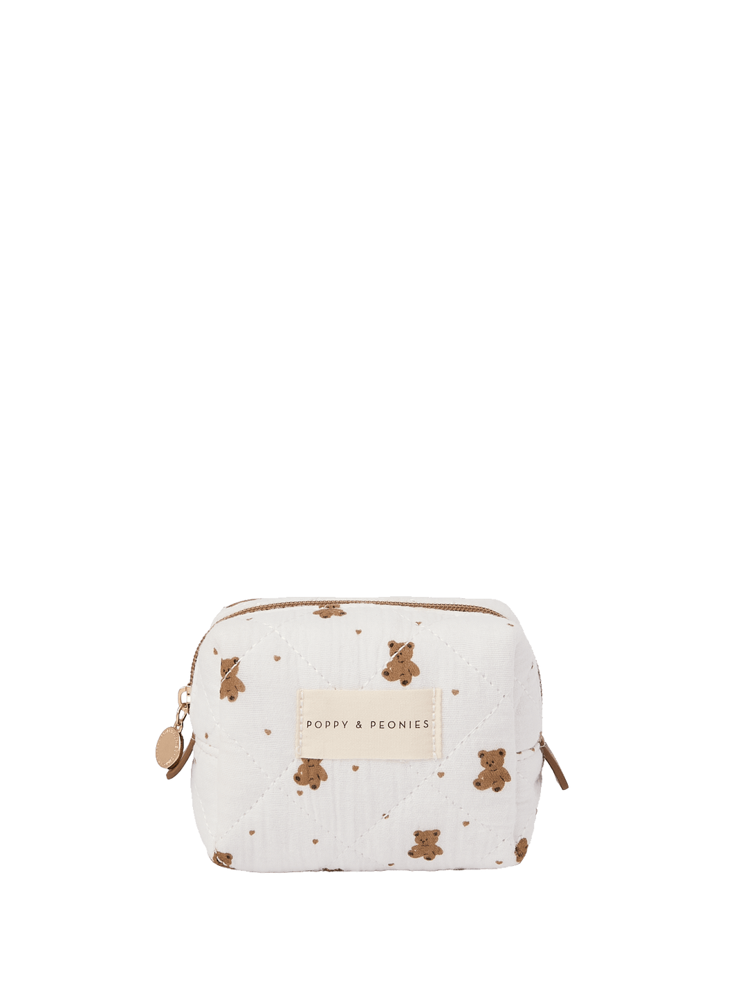 Small cosmetic bag with teddy bear pattern