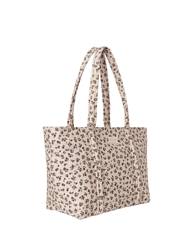 Floral patterned tote bag
