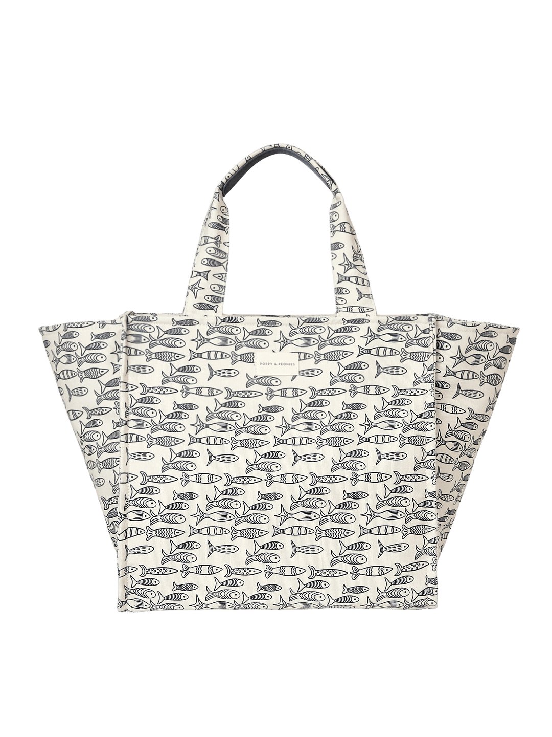 Sardine patterned tote bag