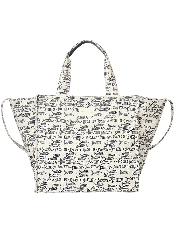 Seaside Tote Sardine Print