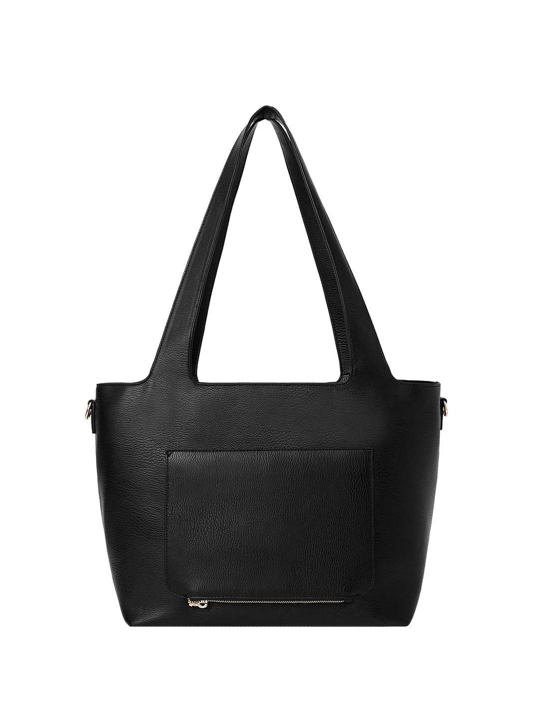 Black handbag on a transparent background