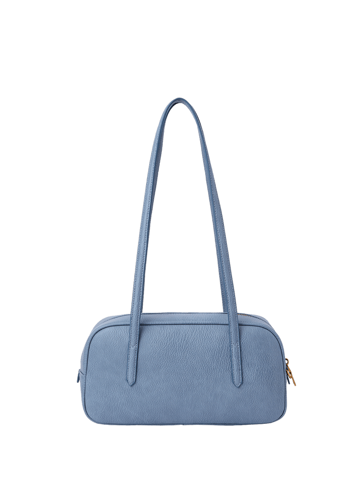 Light blue vegan leather shoulder bag
