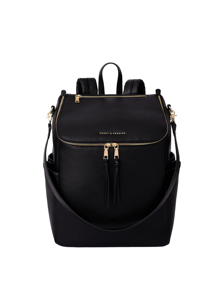 Carryall Backpack Black | Poppy and Peonies – Poppy & Peonies