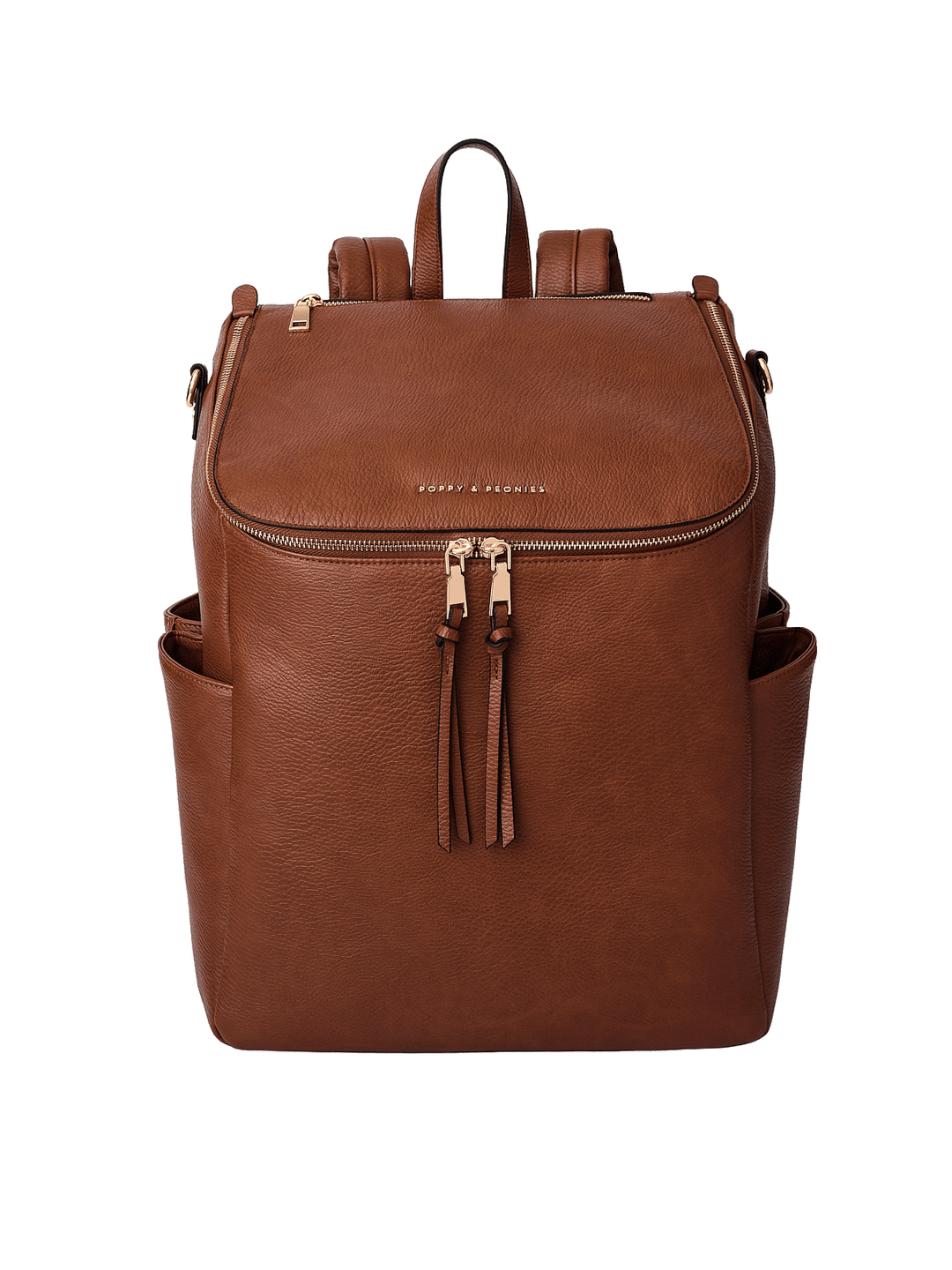 Front view of the Carryall Backpack in Chestnut