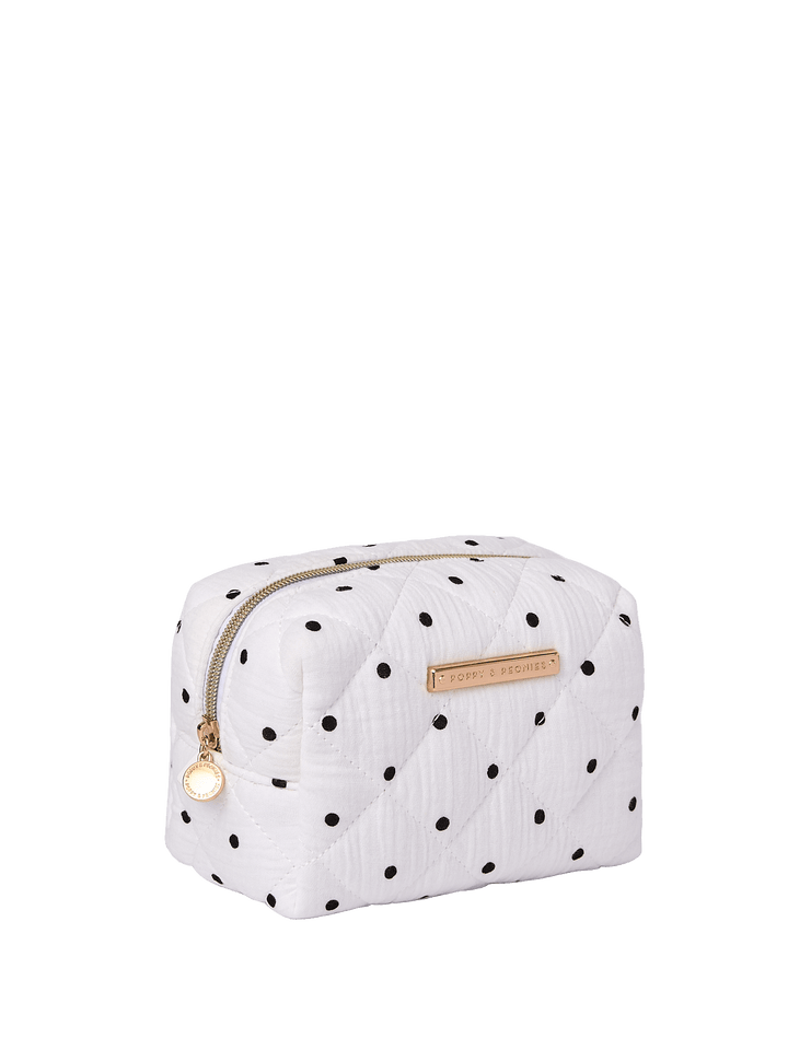 Quilted Cosmetic Case Polka Dot