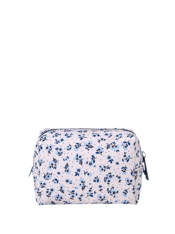 Blue Floral Cosmetic Case