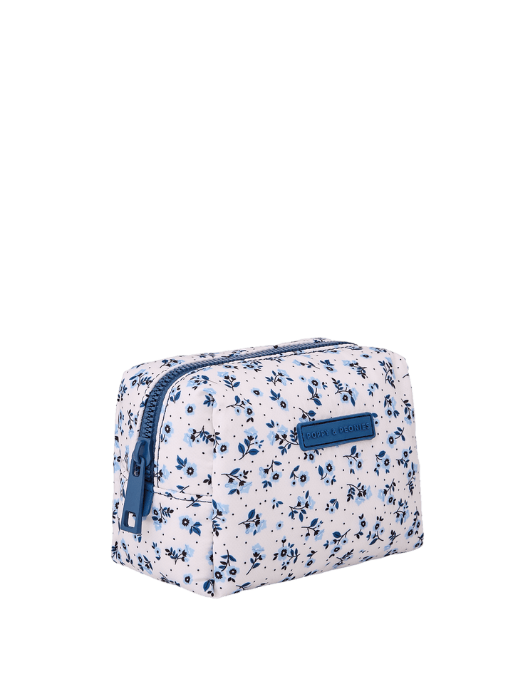 Blue Floral Cosmetic Case