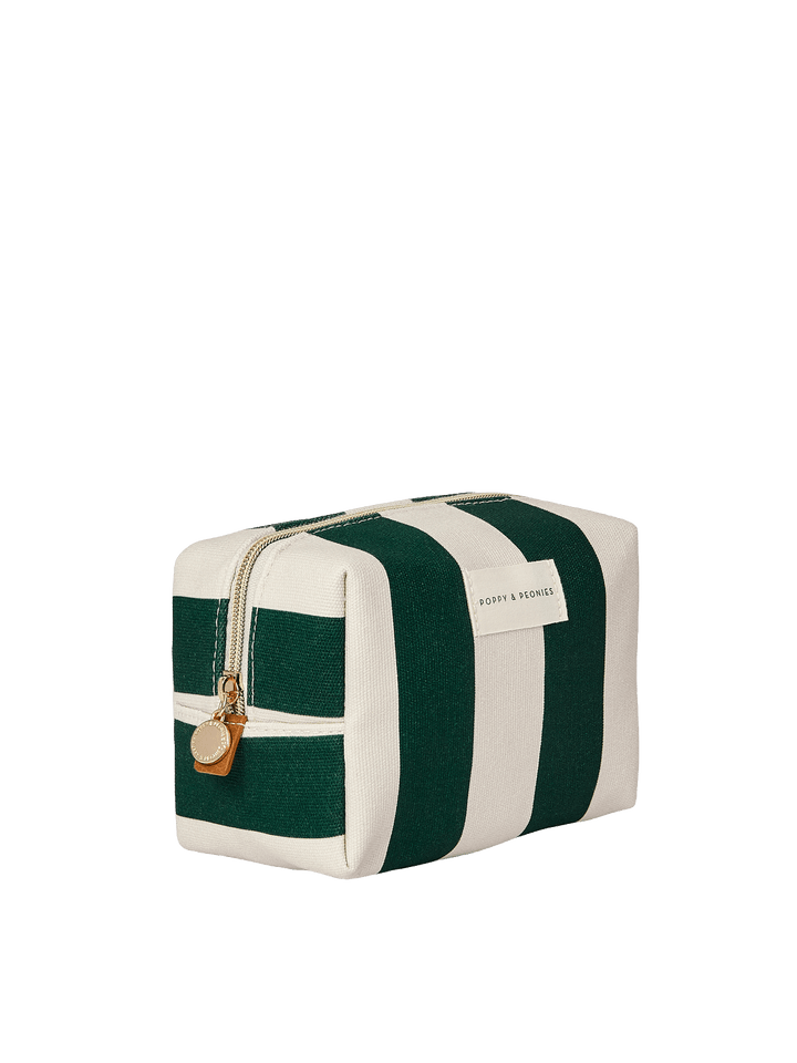 Green Stripe Cosmetic Case