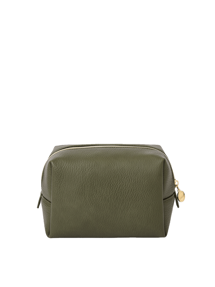 Back view of Olive Cosmetic Case